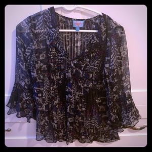 Tracey Reece sheer flowy top